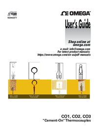 Thumbnail of document Manual - CO1-K Cement-On Polyimide Fast Response Surface Thermocouples